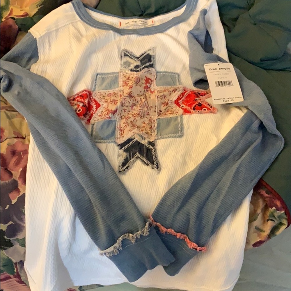 Free people multi color shirt
